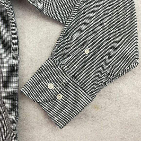 Bristol & Bull Shirt Mens Size Medium 15- 15 1/2 32/33 Blue Check Button Up - Picture 5 of 14